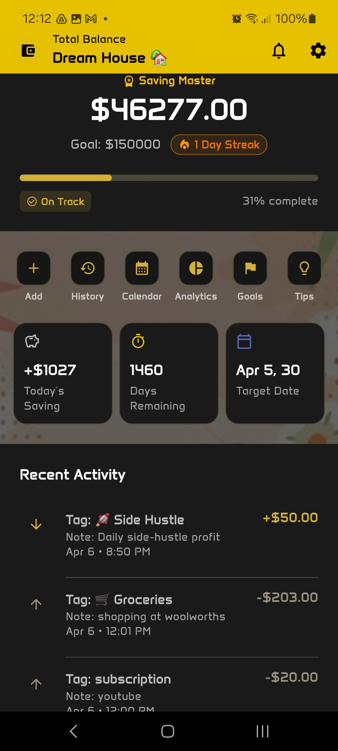 DashSave Luxe Theme Dashboard